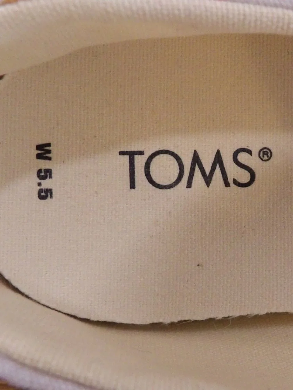 TOMS Alpargata Cloud Gray Hummingbird Slip-On Flats Size 5.5